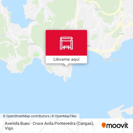 Mapa Avenida Bueu - Cruce Avda.Pontevedra (Cangas)