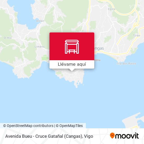 Mapa Avenida Bueu - Cruce Gatañal (Cangas)