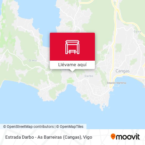 Mapa Estrada Darbo - As Barreiras (Cangas)