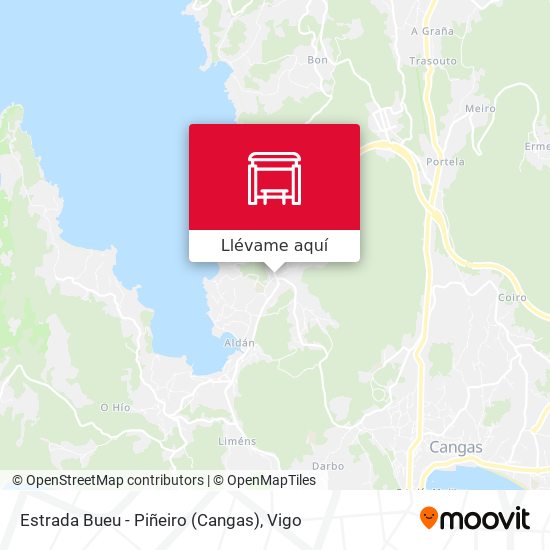 Mapa Estrada Bueu - Piñeiro (Cangas)
