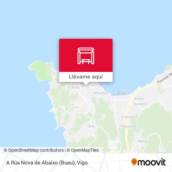 Mapa A Rúa Nova de Abaixo (Bueu)