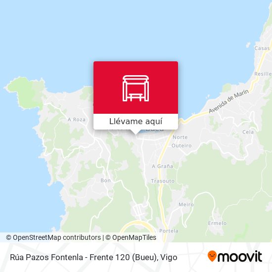 Mapa Rúa Pazos Fontenla - Frente 120 (Bueu)