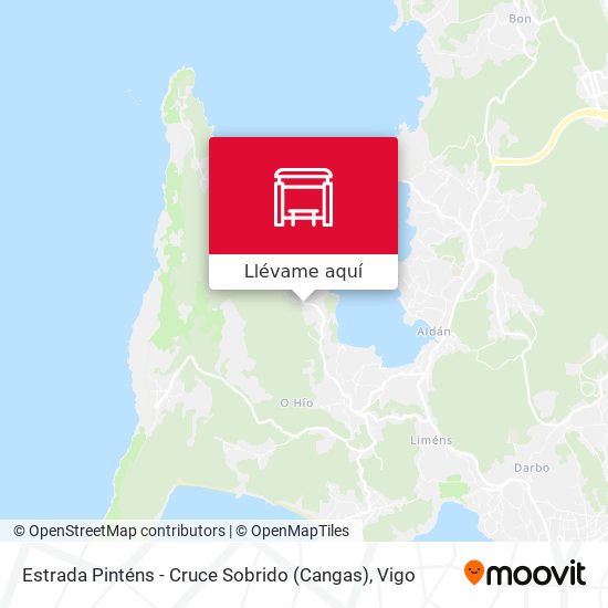 Mapa Estrada Pinténs - Cruce Sobrido (Cangas)