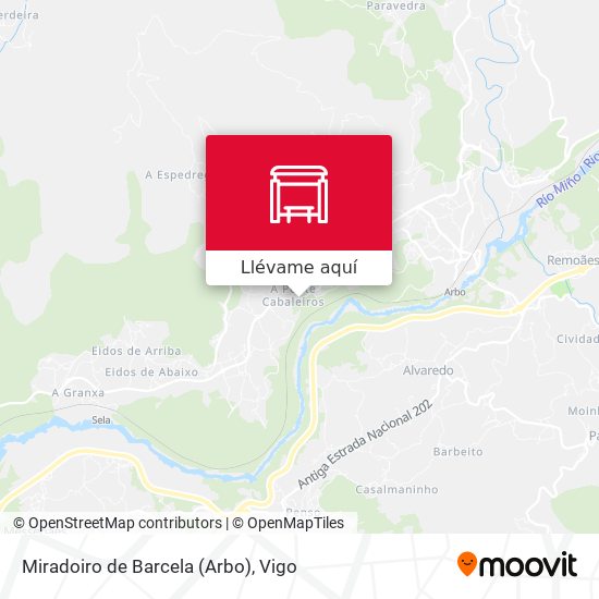 Mapa Miradoiro de Barcela (Arbo)