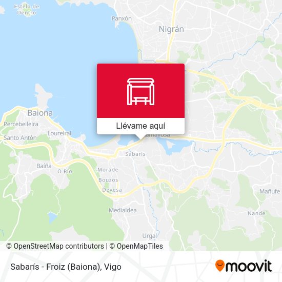 Mapa Sabarís - Froiz (Baiona)