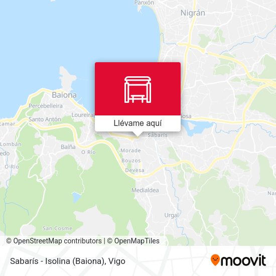 Mapa Sabarís - Isolina (Baiona)