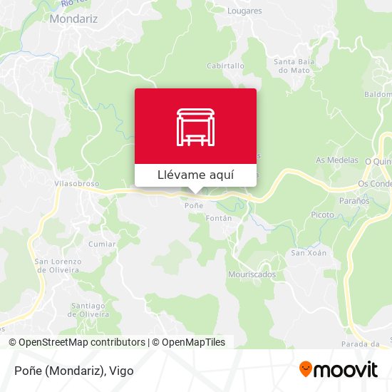 Mapa Poñe (Mondariz)