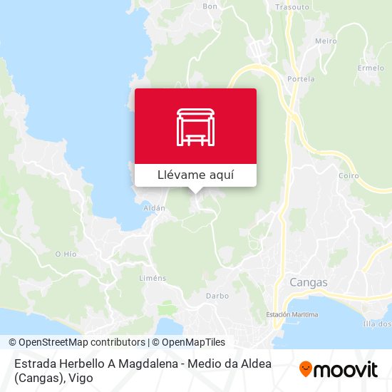 Mapa Estrada Herbello A Magdalena - Medio da Aldea (Cangas)