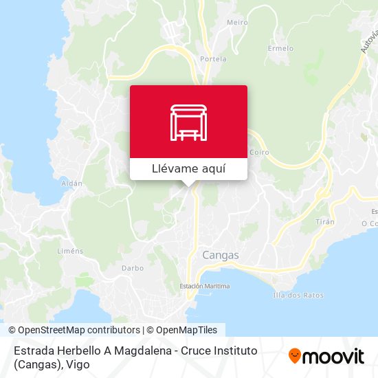 Mapa Estrada Herbello A Magdalena - Cruce Instituto (Cangas)