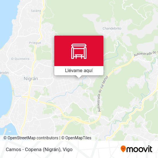Mapa Camos - Copena (Nigrán)