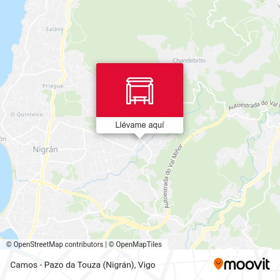 Mapa Camos - Pazo da Touza (Nigrán)