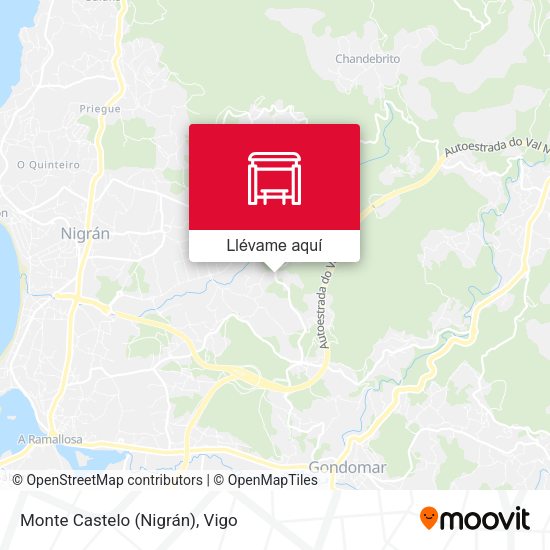 Mapa Monte Castelo (Nigrán)