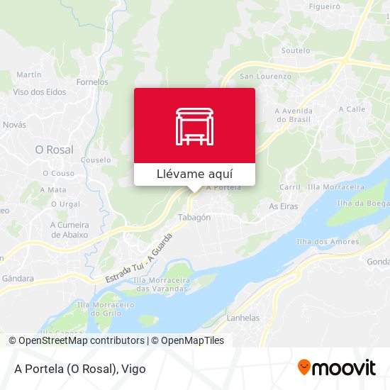 Mapa A Portela (O Rosal)