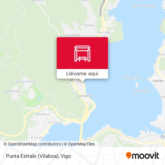 Mapa Punta Estralo (Vilaboa)