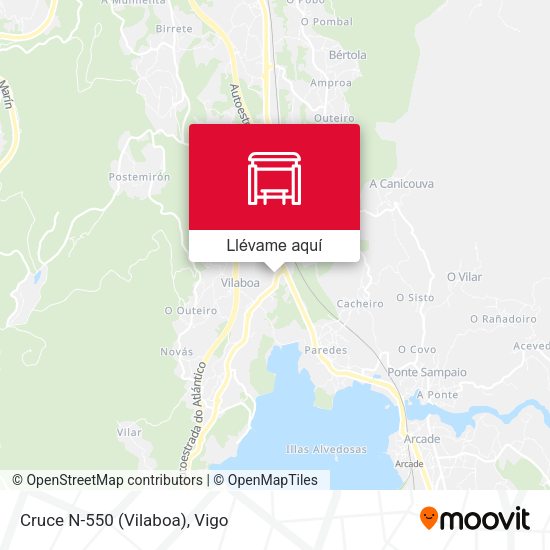 Mapa Cruce N-550 (Vilaboa)