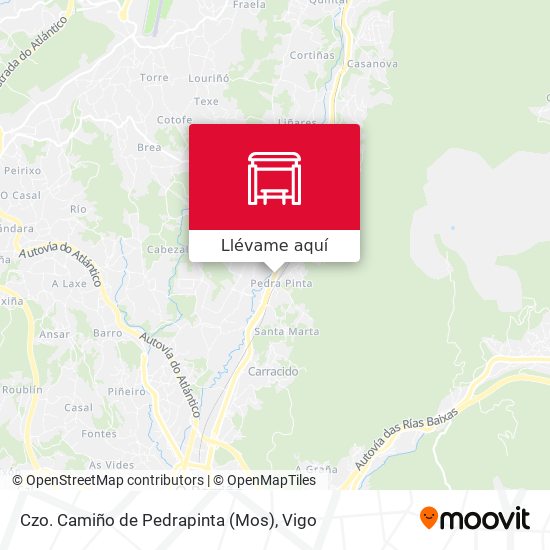 Mapa Czo. Camiño de Pedrapinta (Mos)