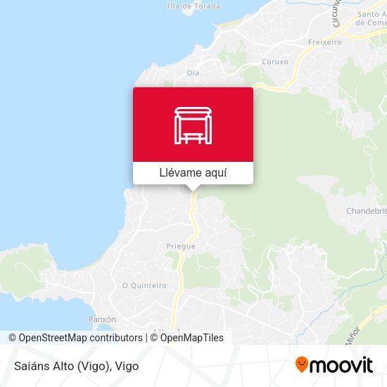 Mapa Saiáns Alto (Vigo)