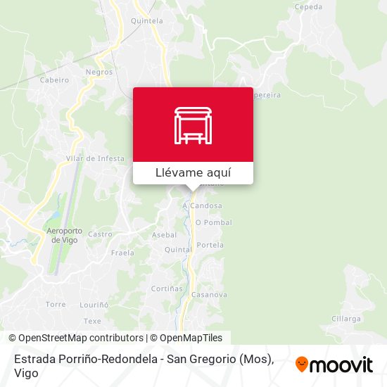 Mapa Estrada Porriño-Redondela - San Gregorio (Mos)