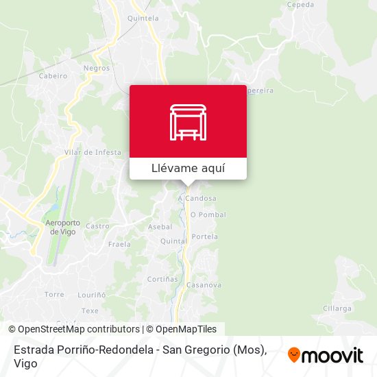 Mapa Estrada Porriño-Redondela - San Gregorio (Mos)