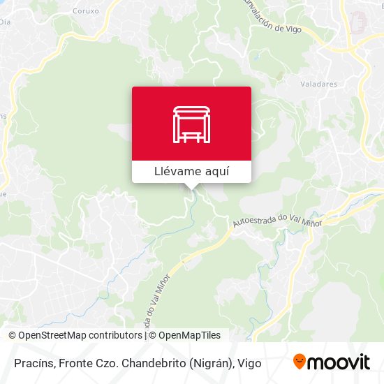 Mapa Pracíns, Fronte Czo. Chandebrito (Nigrán)