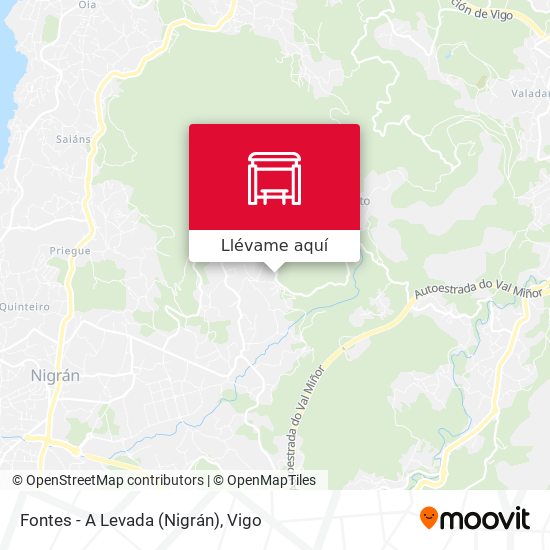 Mapa Fontes - A Levada (Nigrán)