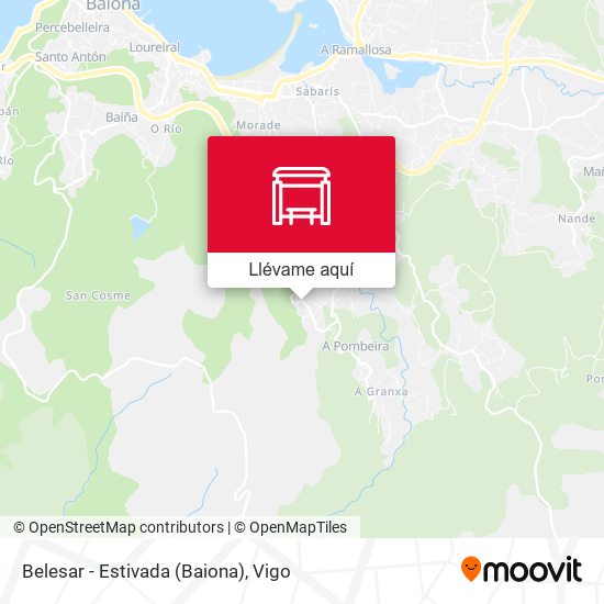 Mapa Belesar - Estivada (Baiona)