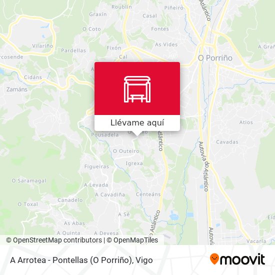Mapa A Arrotea - Pontellas (O Porriño)