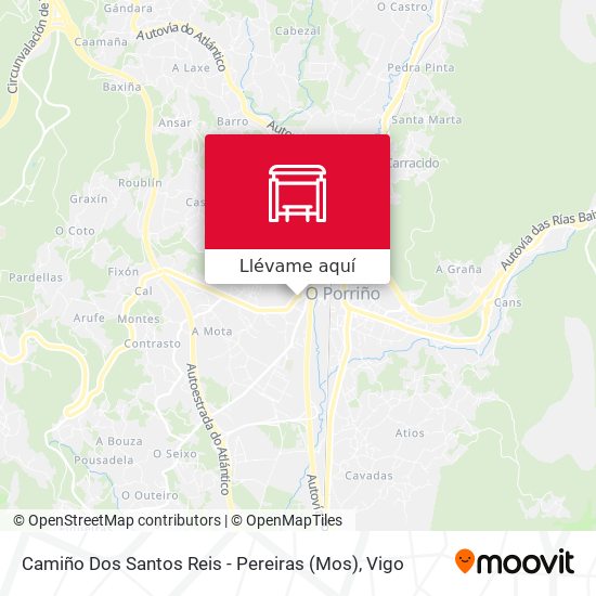 Mapa Camiño Dos Santos Reis - Pereiras (Mos)