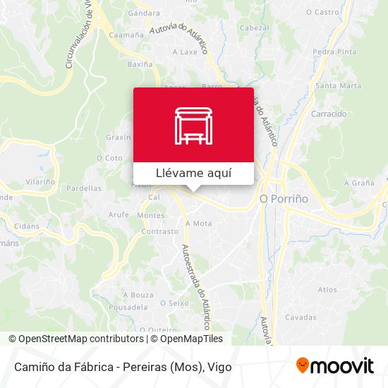 Mapa Camiño da Fábrica - Pereiras (Mos)