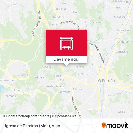 Mapa Igrexa de Pereiras (Mos)