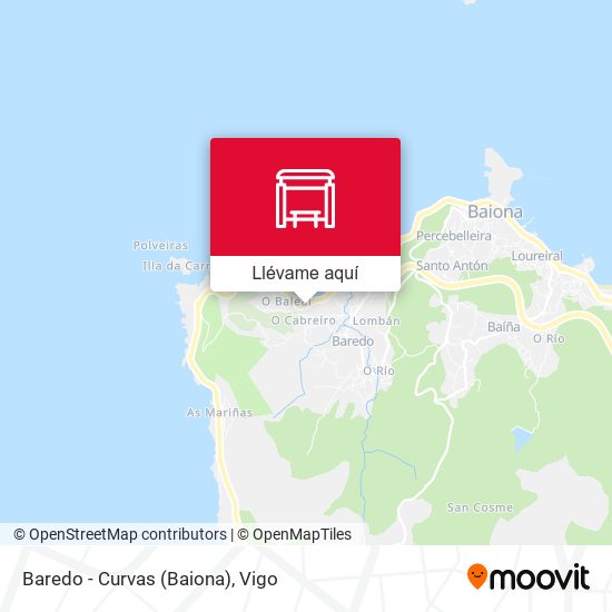 Mapa Baredo - Curvas (Baiona)