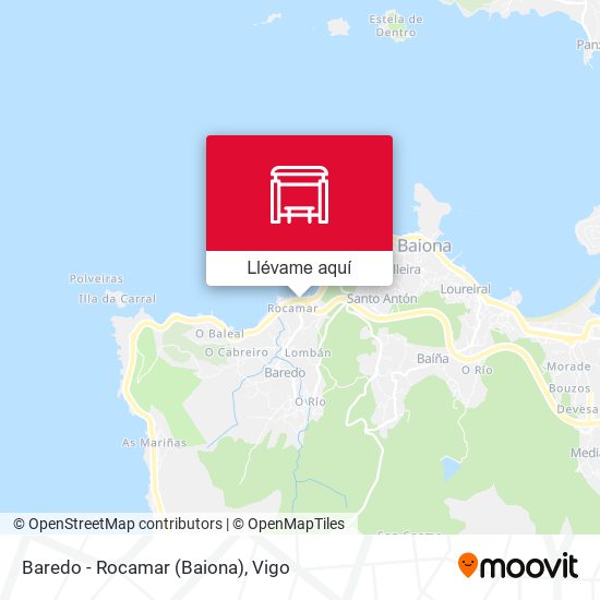 Mapa Baredo - Rocamar (Baiona)