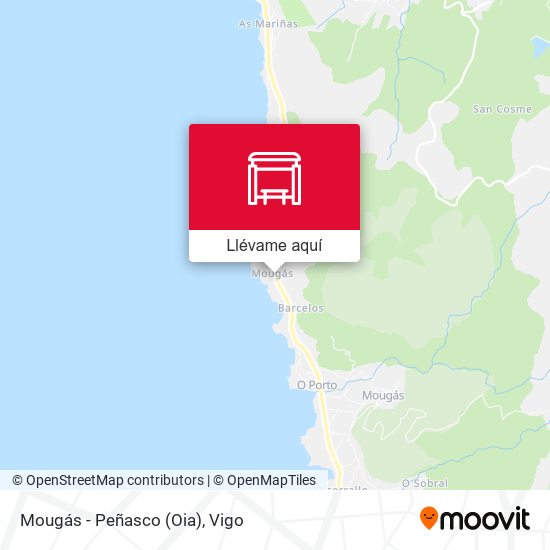 Mapa Mougás - Peñasco (Oia)