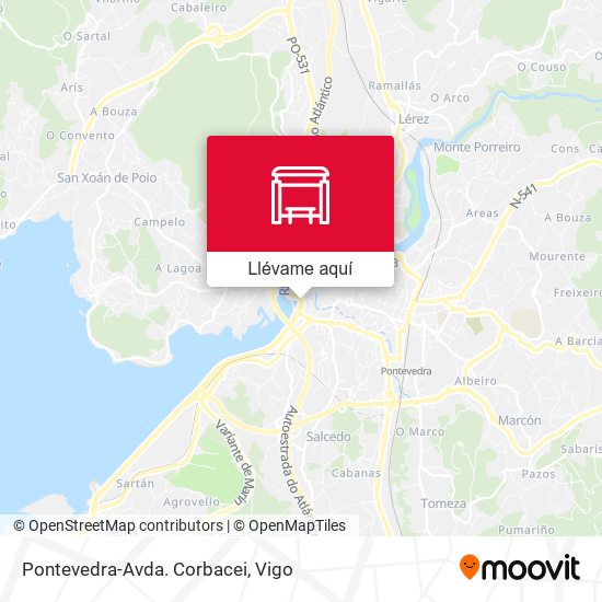 Mapa Pontevedra-Avda. Corbacei