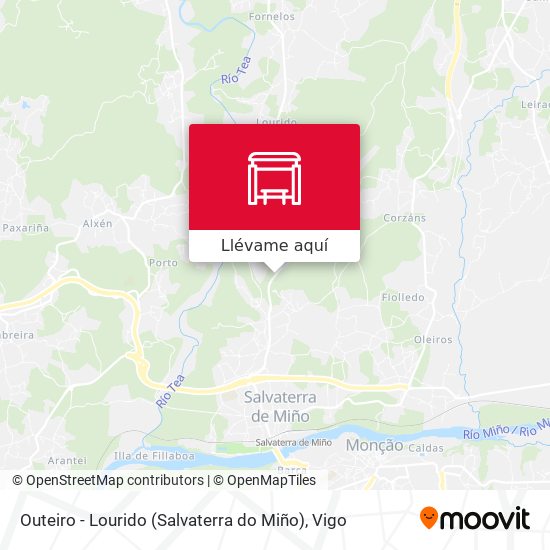 Mapa Outeiro - Lourido (Salvaterra do Miño)