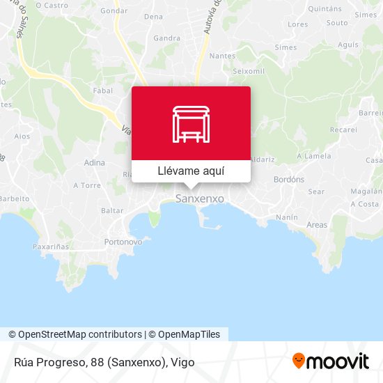 Mapa Rúa Progreso, 88 (Sanxenxo)