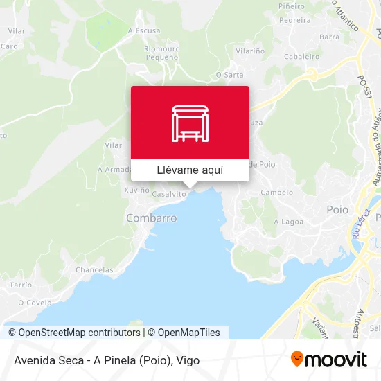 Mapa Avenida Seca - A Pinela (Poio)