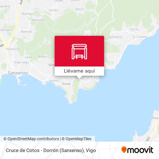 Mapa Cruce de Cotos - Dorrón (Sanxenxo)