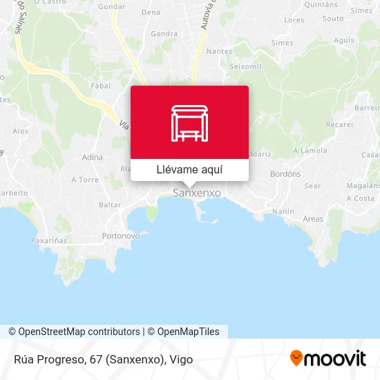 Mapa Rúa Progreso, 67 (Sanxenxo)
