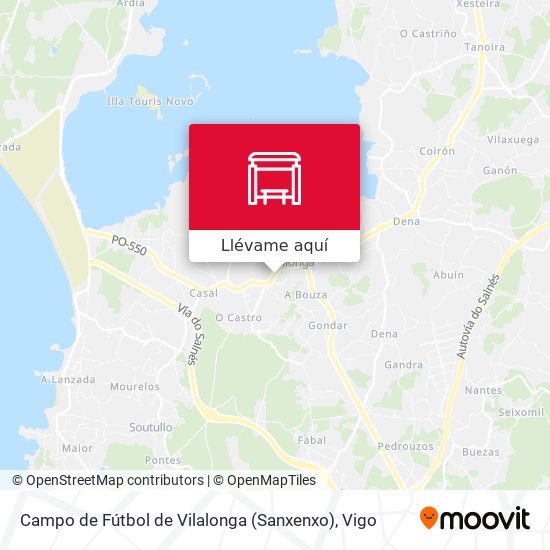 Mapa Campo de Fútbol de Vilalonga (Sanxenxo)