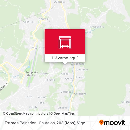 Mapa Estrada Peinador - Os Valos, 203 (Mos)