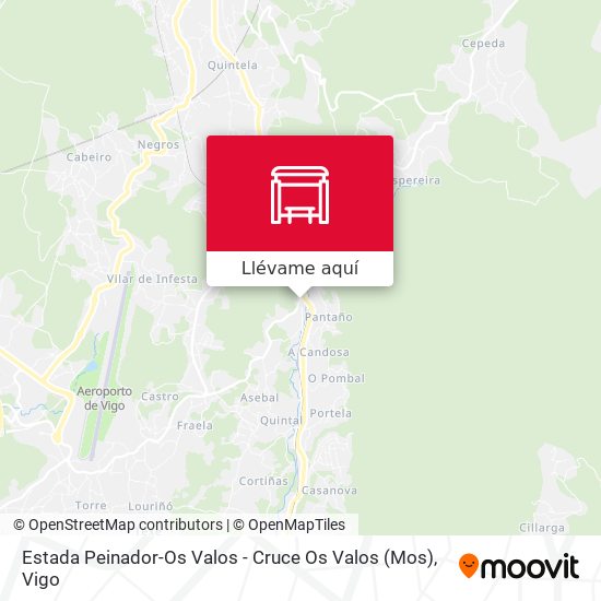 Mapa Estada Peinador-Os Valos - Cruce Os Valos (Mos)