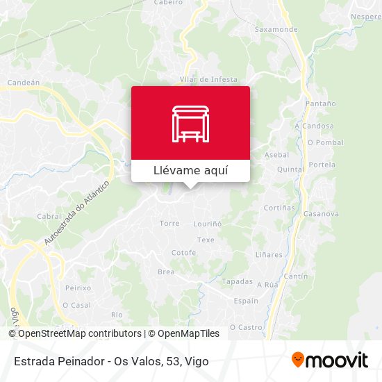 Mapa Estrada Peinador - Os Valos, 53