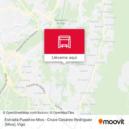 Mapa Estrada Puxeiros-Mos - Cruce Cesáreo Rodríguez