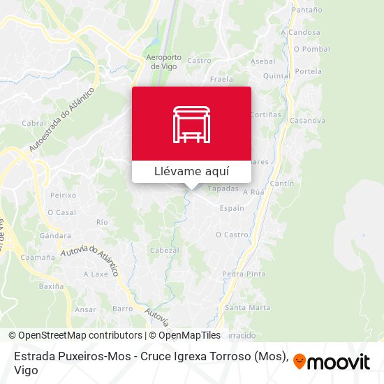 Mapa Estrada Puxeiros-Mos - Cruce Igrexa Torroso