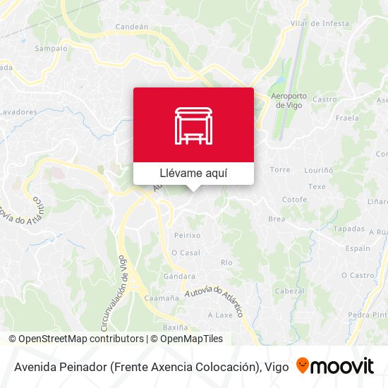Mapa Avenida Peinador (Frente Axencia Colocación)