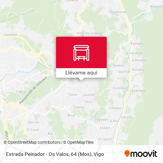 Mapa Estrada Peinador - Os Valos, 64 (Mos)