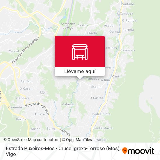 Mapa Estrada Puxeiros-Mos - Cruce Igrexa-Torroso