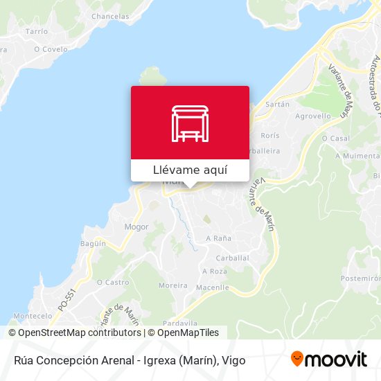 Mapa Rúa Concepción Arenal - Igrexa (Marín)