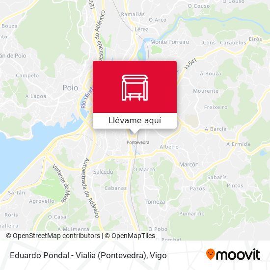 Mapa Eduardo Pondal - Vialia (Pontevedra)